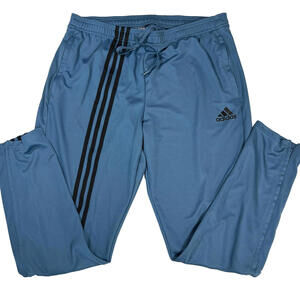 Adidas Men’s XL Track Pants Blue Black 3-Stripes Joggers Tapered Primegreen